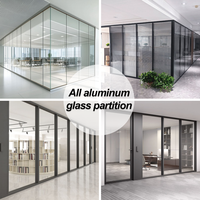 Divisor de Vidrio Simple de 60 mm, Perfil Delgado Moderno, Aislamiento Acústico, para Hogar, Hospital, Escuela, Comercial