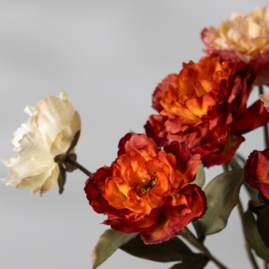 Bouquet de fleurs artificielles en soie simulée de style vintage, fait main, avec dégradé multicolore, pour Noël et la Saint-Valentin - Product Image 6