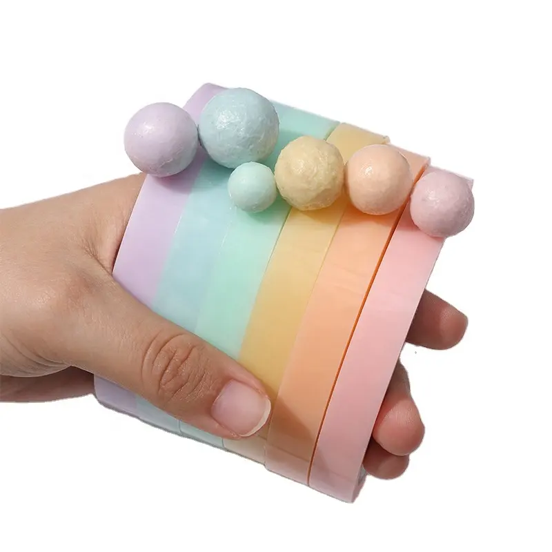Toptan toksik ücretsiz Macaron renk su topu DIY Bopp TikTok yapışkan topları haddeleme bant basınç tahliye için dekompresyon bant