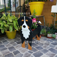 Pot & Planter Bunga Bentuk Kucing Warna Oranye untuk Seni & Kerajinan Taman, Dekorasi Papan PVC, Produk DIY