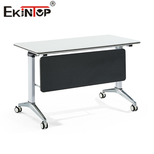Ekintop, muebles de oficina y escritorio escolar para estudiantes, mesa plegable de acero, mesa plegable para sala de entrenamiento con ruedas - Product Image 1