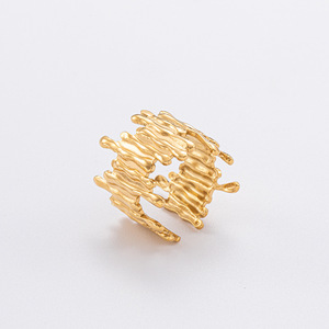 Anillos de moda chapados en oro, ajustables, con diseño geométrico de mariposa, para mujer, joyería para fiestas. - Product Image 2