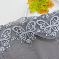 Tissu en dentelle d'organza à la mode en gros pour sacs et chaussures, soluble dans l'eau, 100% polyester, maille avec couleurs personnalisables, broderie