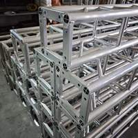Système de treillis en aluminium noir et argenté pour événements, présentoirs en alliage d'aluminium pour éclairage de scène, treillis DJ
