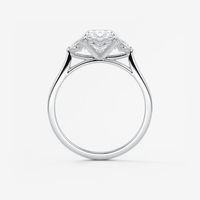 2CT Oval Kesim Üç Taşlı Armut Yan Taşlı Özel Laboratuvar Üretimi Elmas Nişan Yüzüğü 10K/14K/18K Som Altın IGI Sertifikalı CVD/HPHT