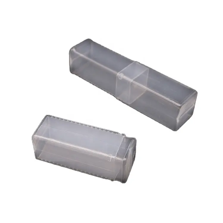 Caja de plástico transparente para herramientas de corte, tubo telescópico, embalaje cuadrado, plástico telescópico