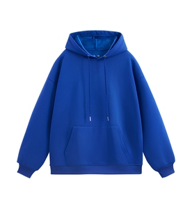 Sudadera con Capucha Azul Personalizada para Hombre, Corte Holgado, Felpa, Venta al Por Mayor, Ropa Casual Urbana, Suministro al Por Mayor B2B, EE. UU., UE, Reino Unido - Product Image 1