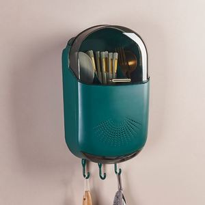 OTM อุปกรณ์บนโต๊ะอาหารอเนกประสงค์, กล่องเก็บของตะเกียบพลาสติกจุได้เยอะแบบแขวนผนังที่วางตะเกียบในครัว - Product Image 5