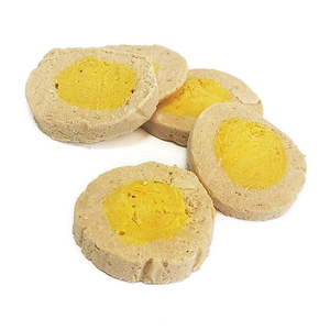 Friandise lyophilisée personnalisable pour <span class=keywords><strong>chat</strong></span>, 100% haute valeur nutritive, fournitures pour animaux de compagnie OEM sur mesure, tarte au poulet et au jaune d'œuf FD - Product Image 1