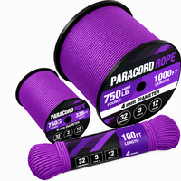 Cordon en paracorde 750 lb, 4 mm, 100 pieds, corde de parachute pour étendoir, auvent, bracelet de survie, lanière, porte-clés, laisse pour chien