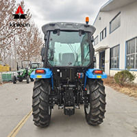 Tracteur agricole certifié CE KINLEON YTO Diesel 70HP à quatre roues motrices, cabine climatisée, pneus antidérapants renforcés