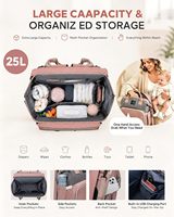 Sac à dos pour couches avec station de change 25L, sac multifonctionnel pour bébé, 12 poches, port USB, poches isothermes pour maman et papa