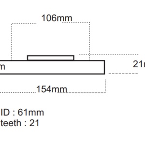 เบรก WD คุณภาพสูง 154 มม.-61 มม.-14 มม. - Product Image 2
