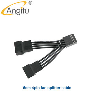 Angitu siêu ngắn 5cm CPU làm mát Fan Adapter Nam để nữ PWM 4pin Fan mở rộng Splitter Cáp - Product Image 2