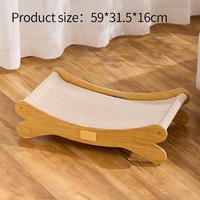 Griffoir pour chat en bois et sisal écologique, anti-rayures, protection de canapé résistante à l'usure et aux éclats, moderne et grand format