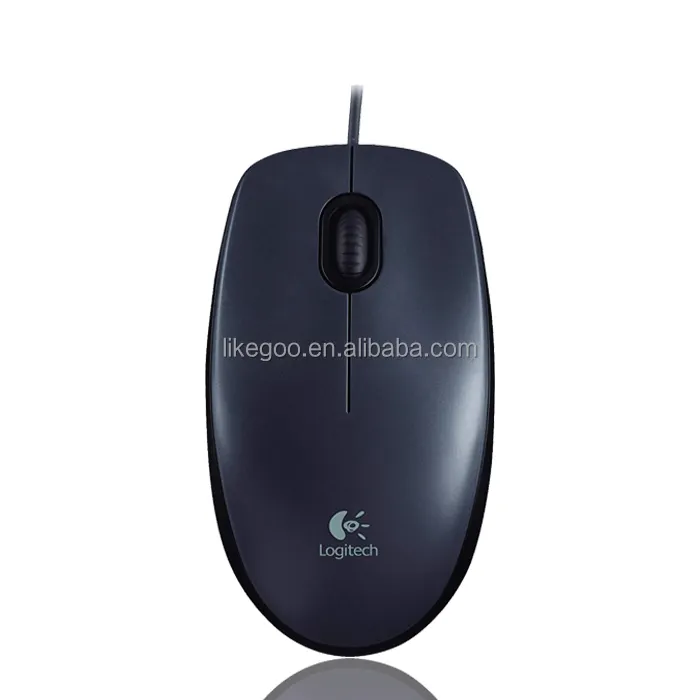 Original Logitech M90 1000DPI Wired USB Optical Mouse for PC Notebook TV Box - Black