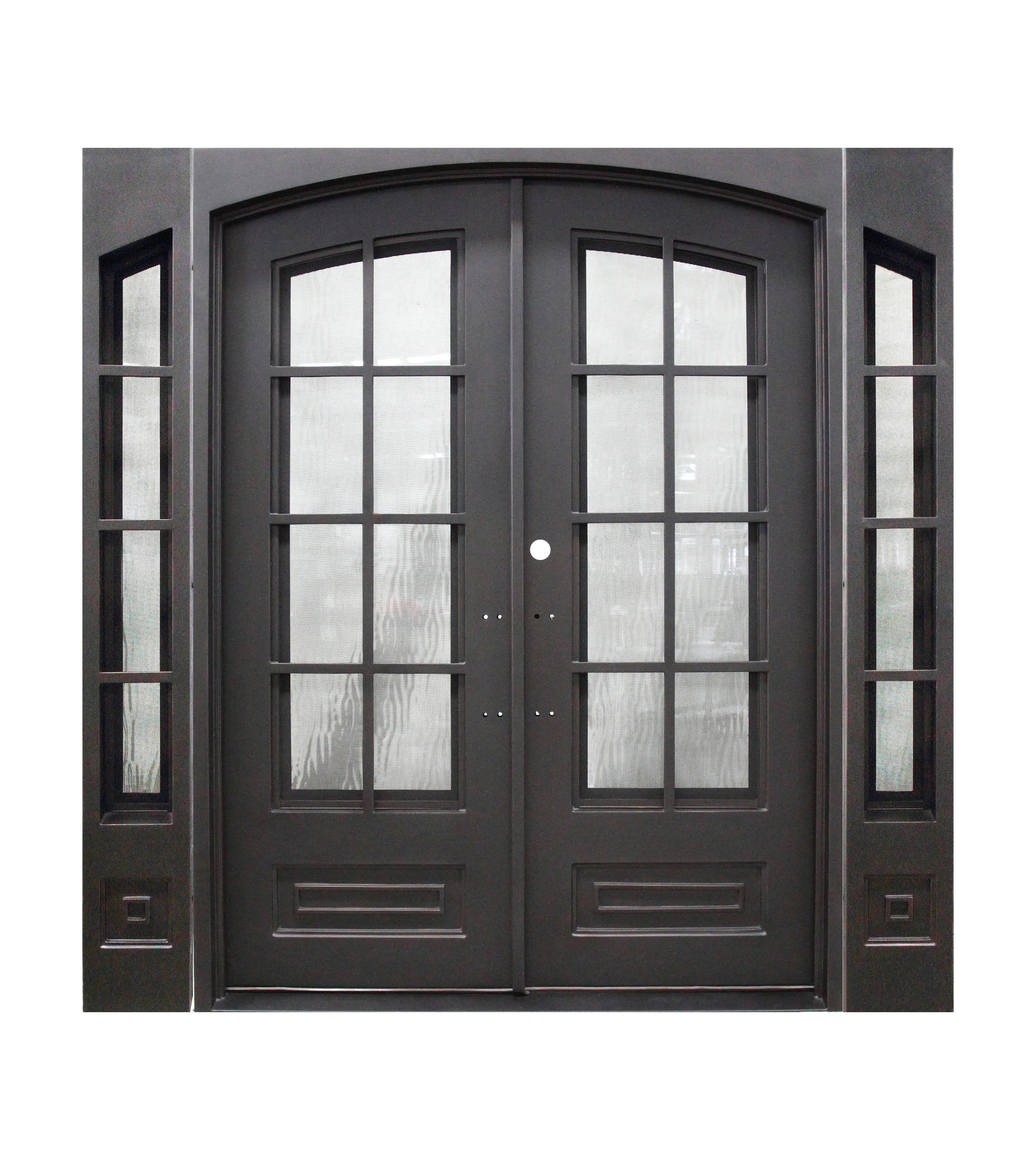 New cheap modern french 2022 top design safety front steel wrought iron bifold bifolding top entry classical door