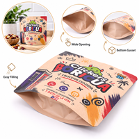 Sachet en Mylar d'aluminium de qualité alimentaire, haute barrière anti-humidité, impression de logo personnalisée, emballage stand-up pour le stockage du thé, des noix et des snacks