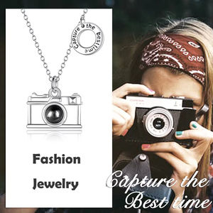 YFN joyería romántica regalo plata esterlina 925 100 idiomas te amo proyección Cámara colgante collar - Product Image 6