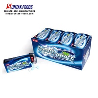 Marque privée, fournisseur de confiseries, tablette à saveur variée personnalisée, bonbons à la menthe aigre au xylitol pressé avec emballage en métal