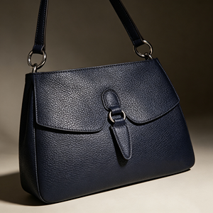 Vintage Pebbled Leather Shoulder <b>Bag</b> Detachable Strap Flap Closure Back Zipper Casual Work <b>Tote</b> - Product Image 6