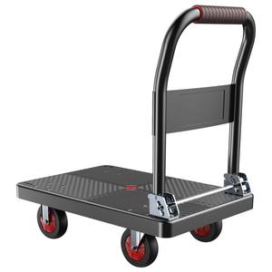 Chariot à main industriel robuste en acier, à quatre roues, galvanisé, réglable et verrouillable, pour le transport d'outils et de courses - Product Image 2