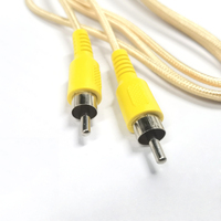 Câble audio RCA vers RCA tressé en nylon Câble mâle vers mâle