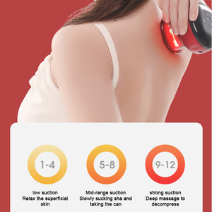 Новое поступление, портативный Электрический массажер для купирования-терапевтическое устройство 3-в-1 с подогревом, красным светом и вакуумной технологией - Product Image 4