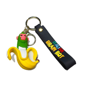 QYS 3D Cartoon Shark PVC Key Chain Cartoon Animal <b>Keyring</b> Printed Strap Bag Charm Backpack Pendant - Product Image 6