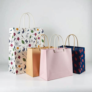 Sac de shopping en papier cartonné recyclé de luxe, impression personnalisée du fabricant, pour emballage cadeau - Product Image 6