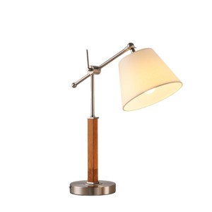 Lámpara de escritorio de Metal y madera de estilo nórdico, luz suave ajustable, protección para los ojos, para sala de estar, dormitorio, estudio, mesita de noche - Product Image 5