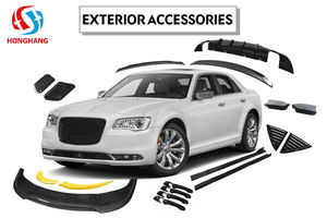 Chaoshenghang voiture extérieur accessoires arrière Center grille voiture logo garniture décoratif Tirm pour 2015-2021 <span class=keywords><strong>Chrysler</strong></span> 300 - Product Image 4