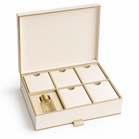 Boîte en carton pour échantillons de parfum avec insert à six compartiments pour collection de mini-parfums – Offre texture