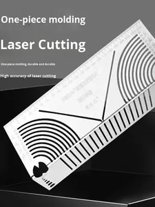 Outil de traçage d'arc à 90 degrés règle pliante carrée en acier Tube carré pliant à angle droit pour la conception d'esquisse - Product Image 6