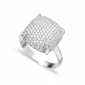 <b>Cushion</b> Shape Ring Zircon Stone Square Shape Ring Turkish Wholesale 925 Silver Sterling Jewelry - Product Image 2