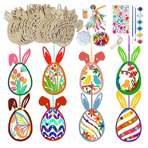 Set <span class=keywords><strong>de</strong></span> Pintura para Interiores, Manualidades Infantiles <span class=keywords><strong>de</strong></span> <span class=keywords><strong>Conejo</strong></span> <span class=keywords><strong>de</strong></span> <span class=keywords><strong>Pascua</strong></span> <span class=keywords><strong>de</strong></span> Madera para DIY - Product Image 1