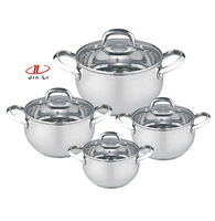Ensemble de casseroles en acier inoxydable de qualité supérieure, avec poignée en acier inoxydable, personnalisé, élégant et unique, pour la cuisine à domicile