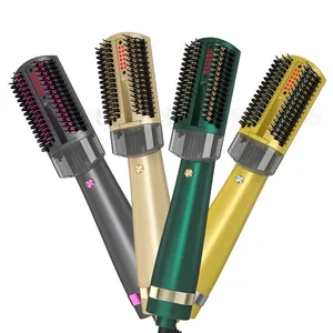 Dropshipping Infrared Hair Steamer Brush Straightening Hot Air Blow Dryer Women Hair Comb Straightener