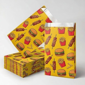 Bolsa <span class=keywords><strong>de</strong></span> Papel Kraft para Comida para Llevar, Personalizada <span class=keywords><strong>de</strong></span> Fábrica, para Barbacoa, Pollo Frito, Hot Dogs, Embalaje Rápido, Resistente a la Grasa, Ecológica - Product Image 4