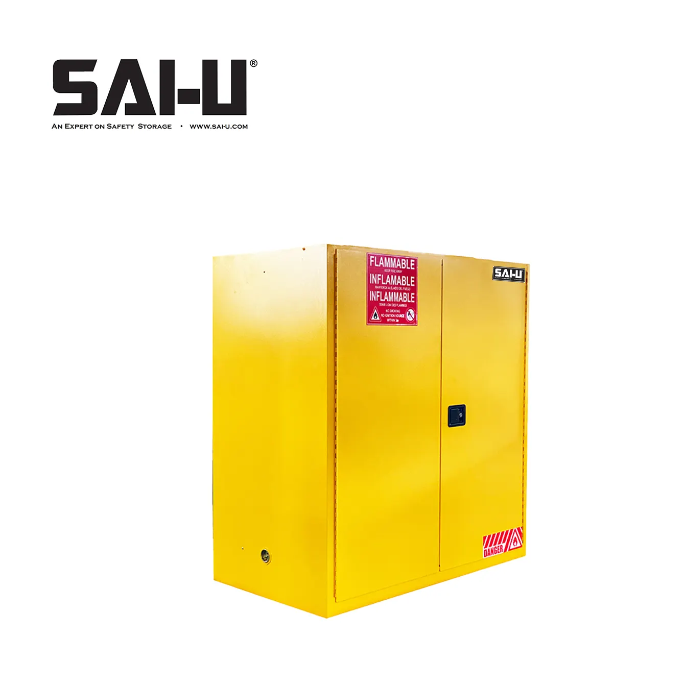 SAI-U FM CE Approved 120 Gal 2 Door Yellow Flammable chemical Liquid Safety Storage Cabinet