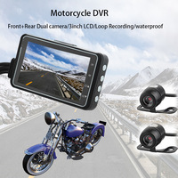 Cámara DVR Inteligente para Motocicleta, Grabador de Conducción Full HD con Doble Cámara Delantera y Trasera