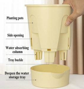 Vente en gros de pots à orchidées auto-arrosants durables de 4,7 pouces, blancs transparents, pour le contrôle des racines, écologiques, en plastique, pour la <span class=keywords><strong>maison</strong></span> et le jardin - Product Image 5