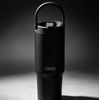 Gobelet isotherme en acier inoxydable de qualité supérieure de 32 oz avec couvercle et poignée de transport, tasse de voyage isolée sous vide, sans BPA