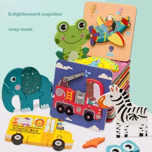 Đồ Chơi Học Tập Giáo Dục Trò Chơi Ghép Hình Bằng Gỗ 3D Cho Trẻ Em Đồ Chơi Montessori Mới Cho Bé Đồ Chơi Bằng Gỗ Động Vật Hoạt Hình