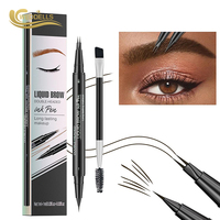 Crayon à sourcils micro-embouti waterproof au fini naturel, emballage personnalisé, fabrication OEM ODM, fournisseur d'usine de cosmétiques