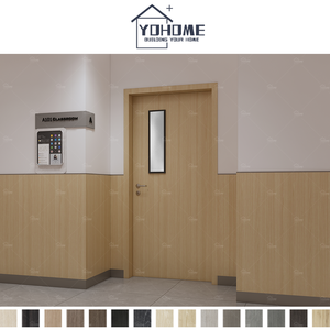 Portes de classe en bois insonorisées et ignifuges avec fenêtre, finition chêne, certifiées CE, pour écoles - Product Image 2