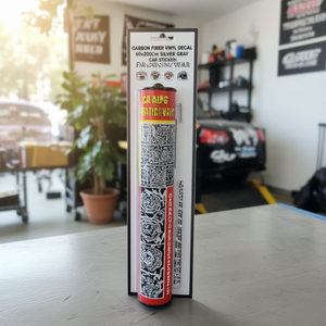 Vinilo Adhesivo de Fibra de Carbono 60x200cm Gris Plateado para Envoltura de Carrocería de Automóvil - Product Image 3