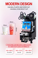 ETON Machine automatique à sceller le thé à bulles 95/90,95/75mm de diamètre magasin de thé à bulles machine à sceller les tasses machine à sceller les tasses m