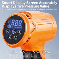 Nouveau compresseur d'air portable 12V pour voiture avec manomètre numérique, arrêt automatique ABS, moniteur de pression des pneus, lumière d'urgence 2000mAh