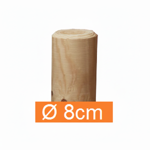 Postes de Cercado de Pino Nórdico Sin Punta, Impregnados y Tratados Clase III, 8 cm de Diámetro, 300 cm de Alto - Product Image 1